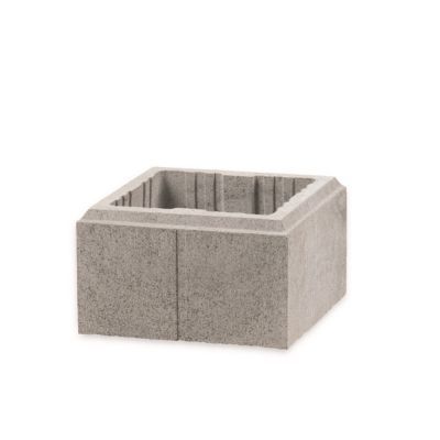Elément de pilier marbre gris 30 x 30 cm