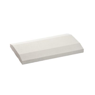 Chaperon de mur 2 pentes en béton coloris blanc L.500 x l.300 x ép.32 mm