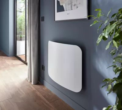 Radiateur à inertie pierre naturelle Mazda Curvado Dual Kherr blanc 1000 W