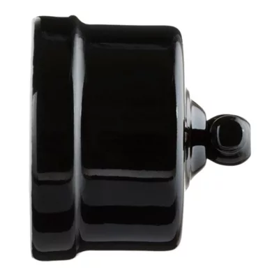 Interrupteur va-et-vient Fontini Garby Porcelaine noire, manette noire en saillie