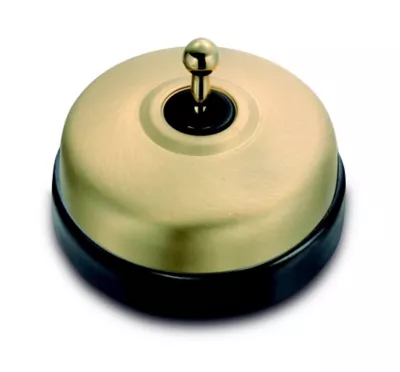 Interrupteur va-et-vient Fontini Dimbler Porcelaine noire, coque dorée satinée