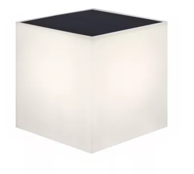 Applique murale LED solaire Wally IP65 blanc l.12 x L.12 cm