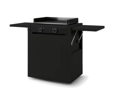 Chariot pour plancha Modern 60 cm en acier noir Forge Adour