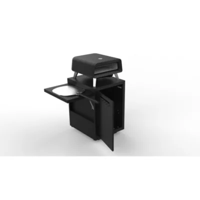 Desserte roulante pour four à pizza noir L.595 x P.721 x H.890 mm Forge Adour DRPIF N