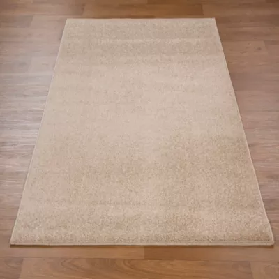Tapis Lotto uni beige L.90 x l.57 cm
