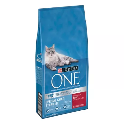 Croquettes pour chat Stérilisé au bœuf Purina One 7,5 kg