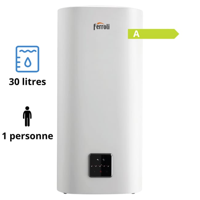 Chauffe-eau électrique plat Titano Twin 30 litres FERROLI
