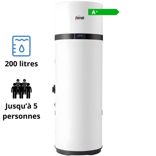 Chauffe-eau thermodynamique Oasis Tech 200 LT Ferroli