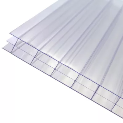 Image principale de Plaque alvéolaire polycarbonate transparent 200 x 100 cm, ép.16 mm