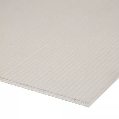 Image principale de Plaque alvéolaire polycarbonate transparent 300 x 100 cm, ép.16 mm Roof Pro (vendue à la plaque)