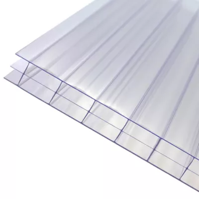 Image principale de Plaque alvéolaire polycarbonate transparent 400 x 100 cm, ép.16 mm (vendue à la plaque)