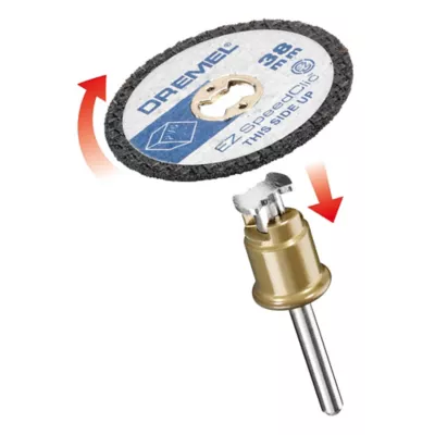 5 disques plastique à tronçonner Dremel SpeedClic 38 mm