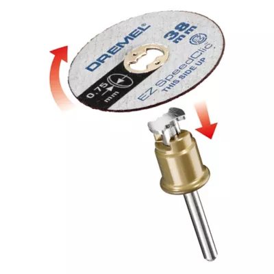 5 disques minces à tronçonner Dremel SpeedClic