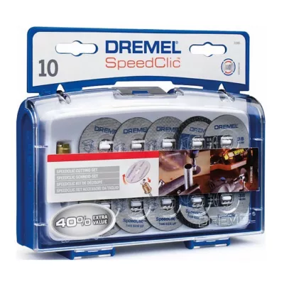 10 disques à tronçonner Dremel SpeedClic