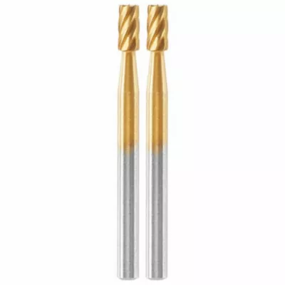2 fraises à graver acier rapide revêtu de nitrure de titane Dremel Max 194