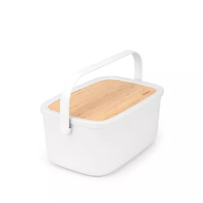 Huche à pain avec un couvercle Brabantia Nic gris clair