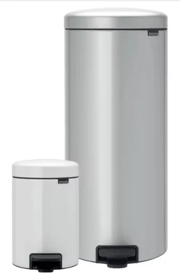 Lot de 2 poubelles à pédale Brabantia Newlcon 30L + 3L