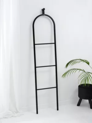 Echelle porte-vêtements noire l.38 x H.168 x P.6,5 cm, Brabantia Linn