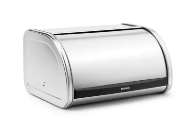 Boîte à pain couvercle coulissant en acier inoxydable Brabantia Platinum argent