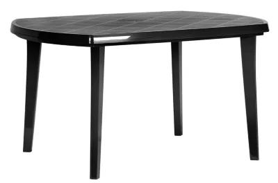 Table de jardin rectangulaire en polypropylène gris graphite L 137 x l 90 x H 74 cm Keter Elise