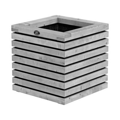 Bac carré épicéa HILLHOUT Elan gris 50 x 50 x h.50 cm