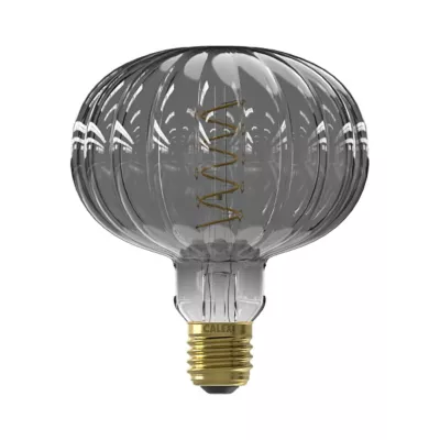Ampoule LED Pulse Metz gris fumé dimmable E27 ⌀12,5cm 40lm 4W blanc chaud Calex
