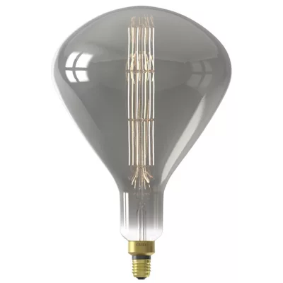 Ampoule LED XXL Sydney gris dimmable E27 Amphore ⌀ 25cm 250lm 7,5W blanc chaud Calex