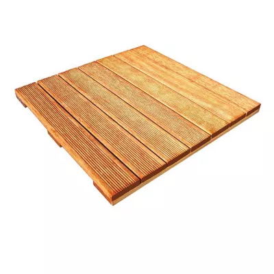 Dalle de terrasse en bois exotique 50 x 50cm, ép.30mm