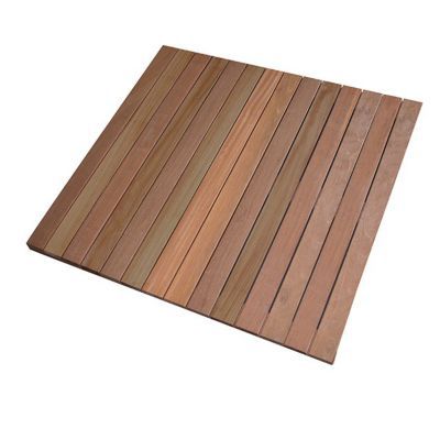 Dalle de terrasse bangkirai lisse 100 x 100 cm