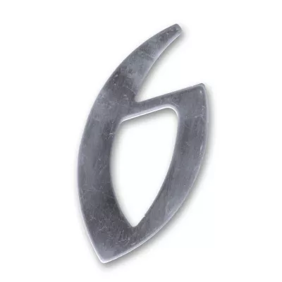 N° de maison - marquage 6 - en acier inoxydable - couleur gris - à visser - hauteur 10 cm - Chapuis HS006