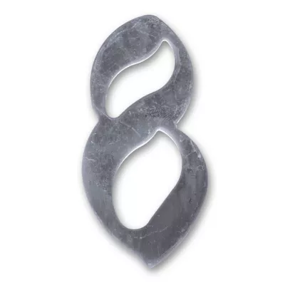 N° de maison - marquage 8 - en acier inoxydable - couleur gris - à visser - hauteur 10 cm - Chapuis HS008