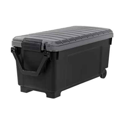 Malle de rangement 170 L Iris noir et gris avec couvercle