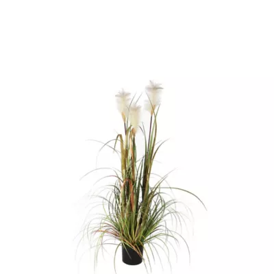 Herbe panache foxtail vert artificiel en pot plastique ø45 x h.120 cm