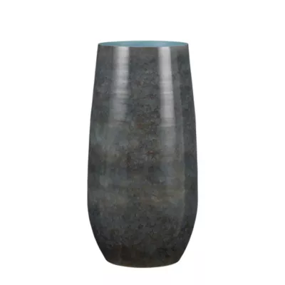 Vase terre cuite Oliver rond bleu ø26 x h.50 cm
