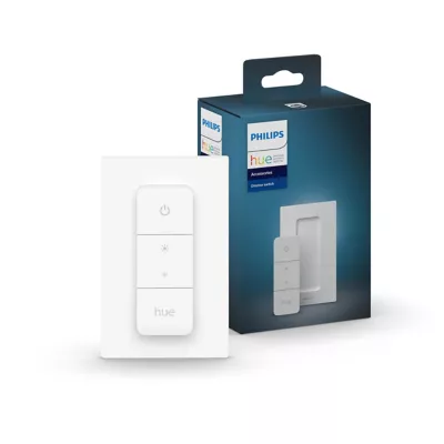 Interrupteur connecté sans fil avec variateur de lumière Philips Hue Dimmer Switch Blanc
