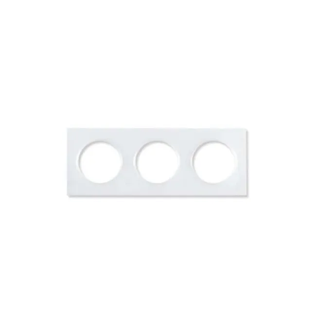 Image principale de Plaque de finition Odace 3 postes blanc Schneider Electric
