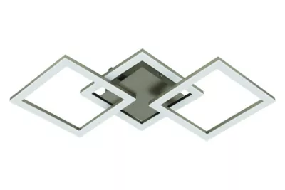 Plafonnier LED intégrée Eglo Huerta IP20 30W blanc neutre 65x31cm
