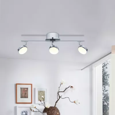 Réglette spot LED intégrée Salto IP20 18,8W 1920lm blanc chaud L.56 x l.13 x H.18cm Eglo chrome