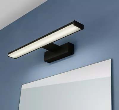 Applique murale de salle de bain Pandella LED intégrée 900lm IP44 11W blanc froid noir