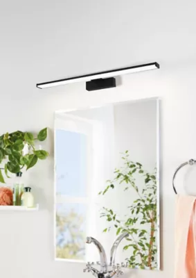 Applique murale de salle de bain noir Pandella LED intégrée 1350lm IP44 11W blanc froid Eglo