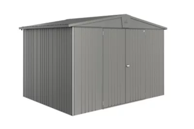Abri de jardin métal Biohort Europa T5 gris quartz surface totale 7.2 m²