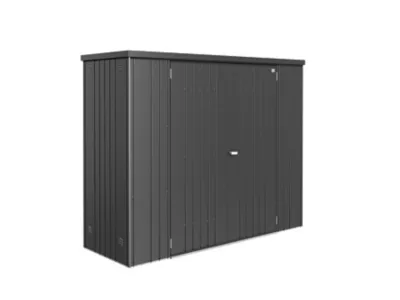 Armoire de jardin métal gris foncé, l.227 x P.83 x H.182,5 cm, Biohort