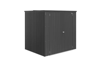 Armoire de jardin, rangement outils, acier gris foncé, l.156 x P.155 x H.184 cm, Biohort