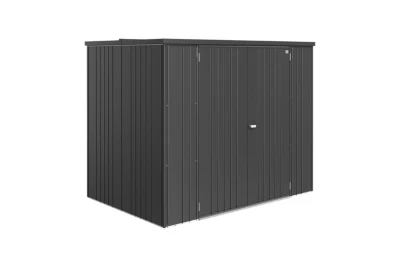 Armoire de jardin, rangement outils, acier gris foncé, l.228 x P.155 x H.184 cm, Biohort