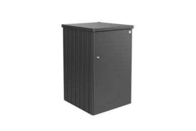 Range poubelles métal 740 L, l.80 x P.88 x H.129 cm, gris foncé, Biohort Alex