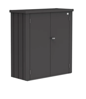 Armoire de terrasse métal 800 L, l.132 x P.57 x H.140 cm taille M, gris foncé, Biohort Romeo
