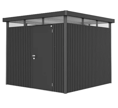 Abri de jardin métal Biohort HighLine H4 gris foncé simple porte surface totale 7.56 m²