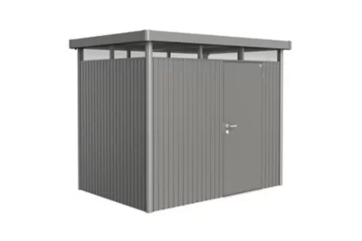 Abri de jardin métal Biohort HighLine H2 gris quartz simple porte surface totale 5.36 m²