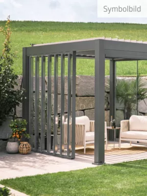 Paroi latérale à lamelles 2 m gris foncé pour pergola Biohort