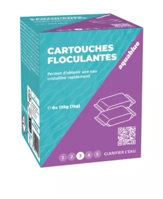Cartouche floculante pour piscine Aquablue